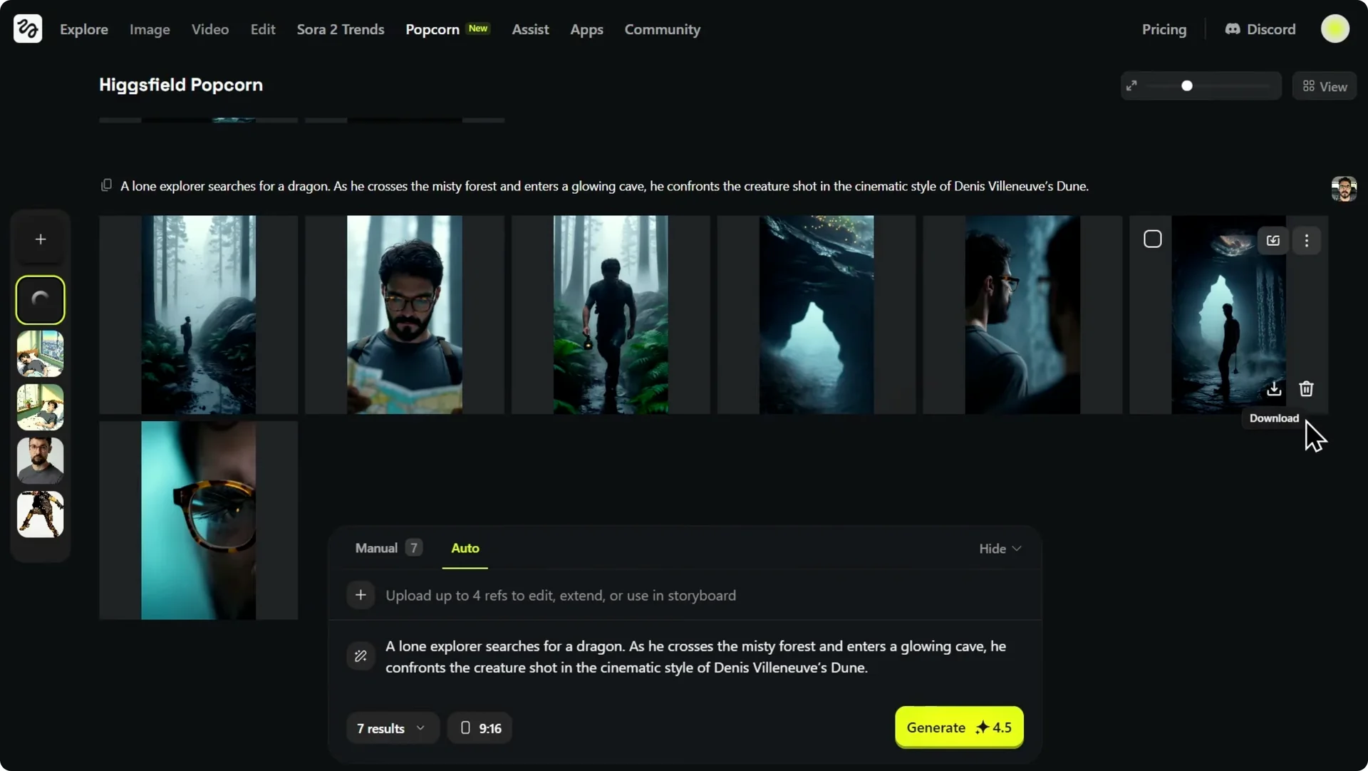 How to Create Effective Storyboards with Higgsfield Popcorn screenshot 5