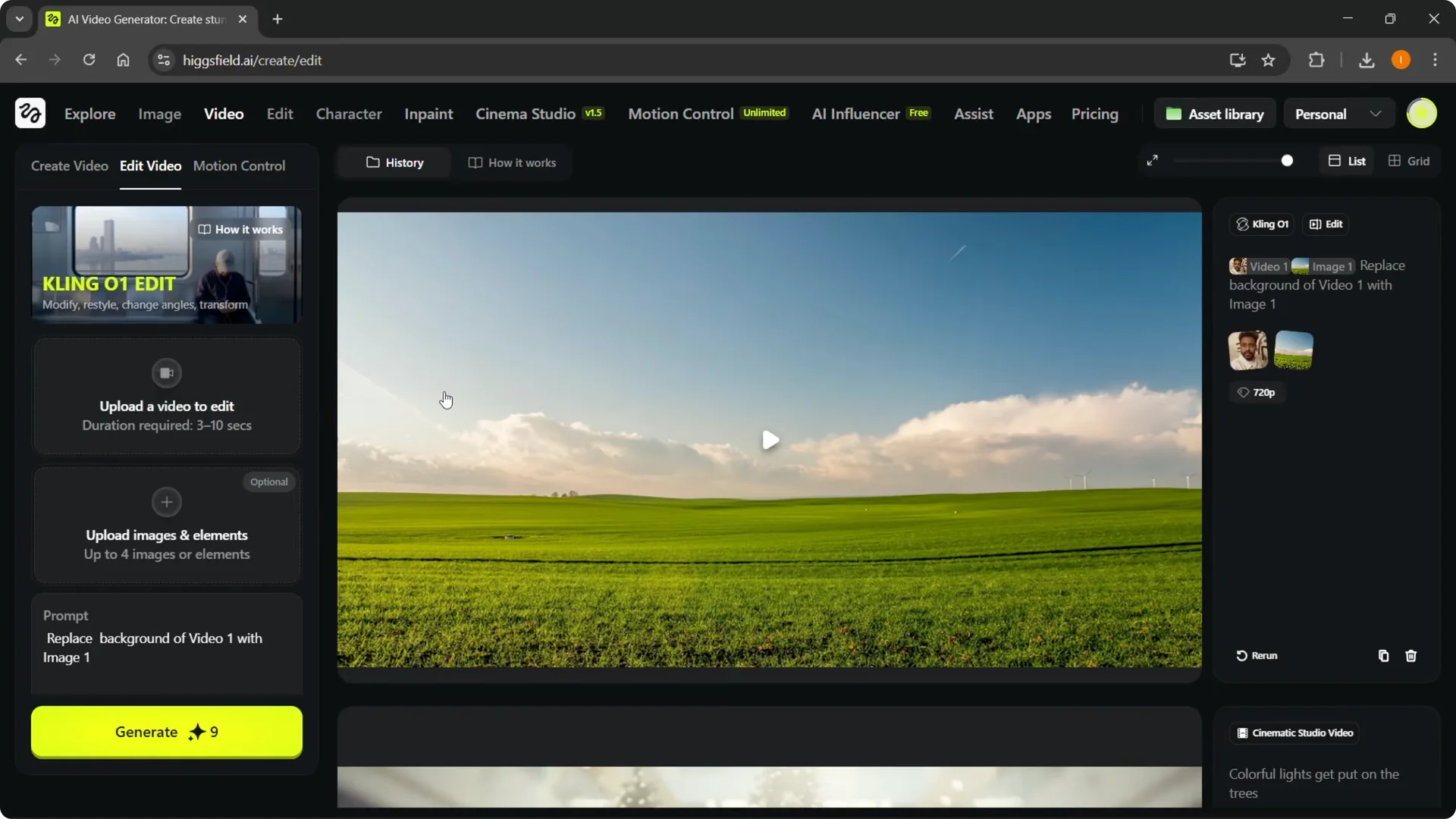 How to Easily Change Backgrounds in Higgsfield AI screenshot 1