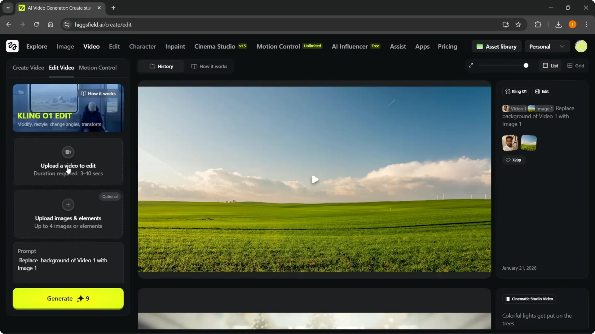How to Easily Change Backgrounds in Higgsfield AI screenshot 2
