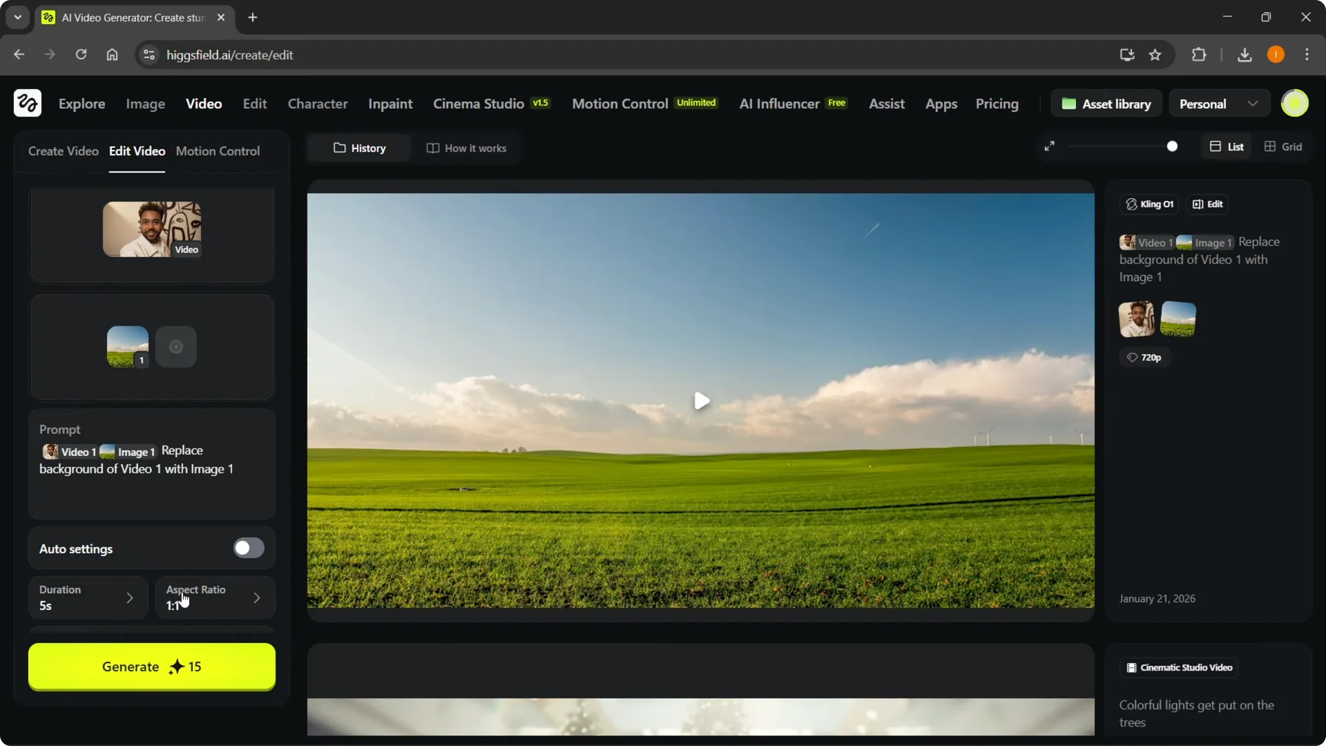 How to Easily Change Backgrounds in Higgsfield AI screenshot 6