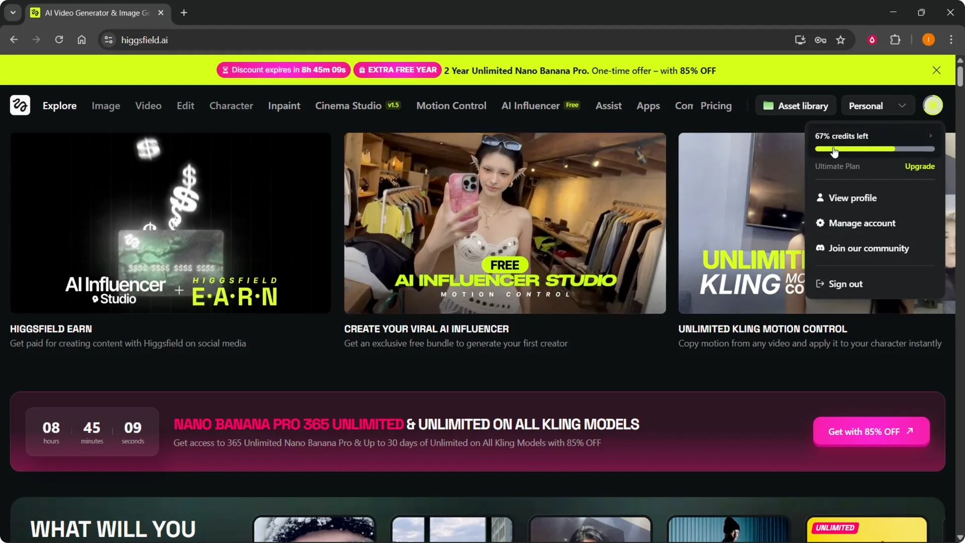 How to Quickly Check Credits on Higgsfield Made Easy screenshot 1