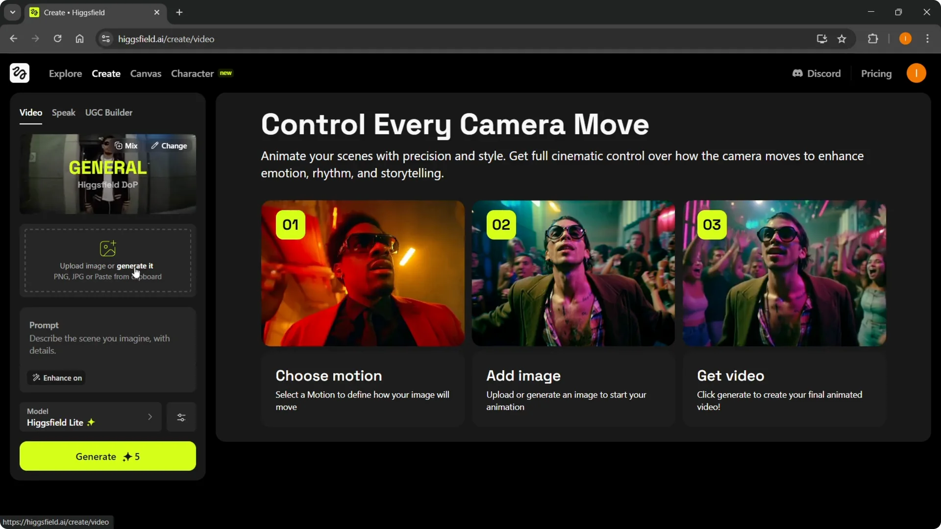 How to Quickly Create a Higgsfield Video with Ease screenshot 1