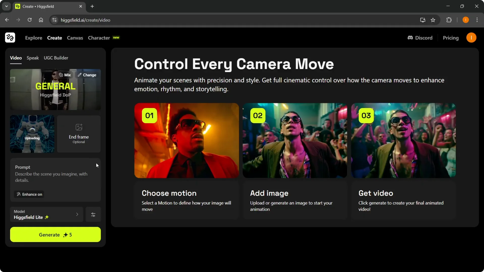 How to Quickly Create a Higgsfield Video with Ease screenshot 2