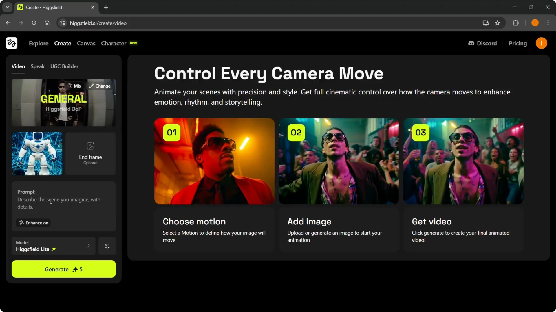 How to Quickly Create a Higgsfield Video with Ease screenshot 3