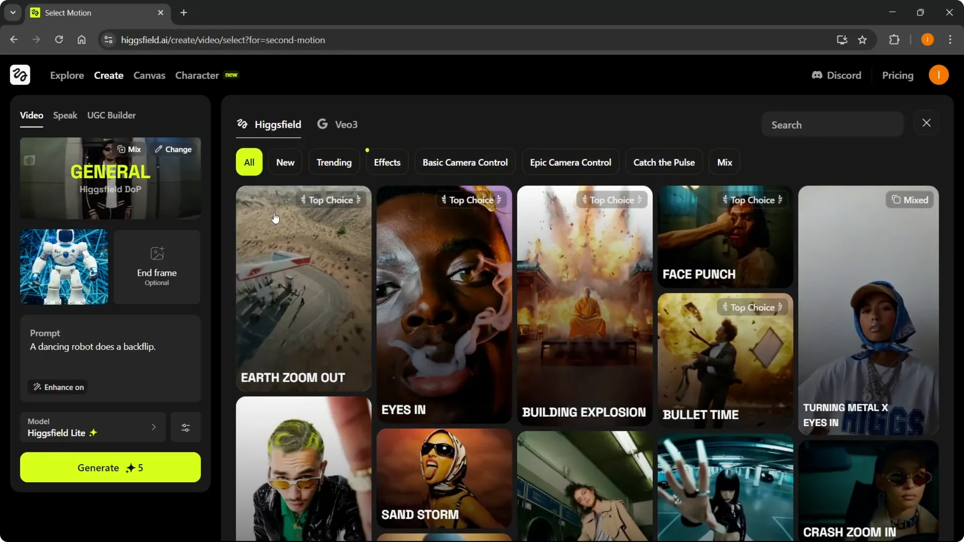 How to Quickly Create a Higgsfield Video with Ease screenshot 4