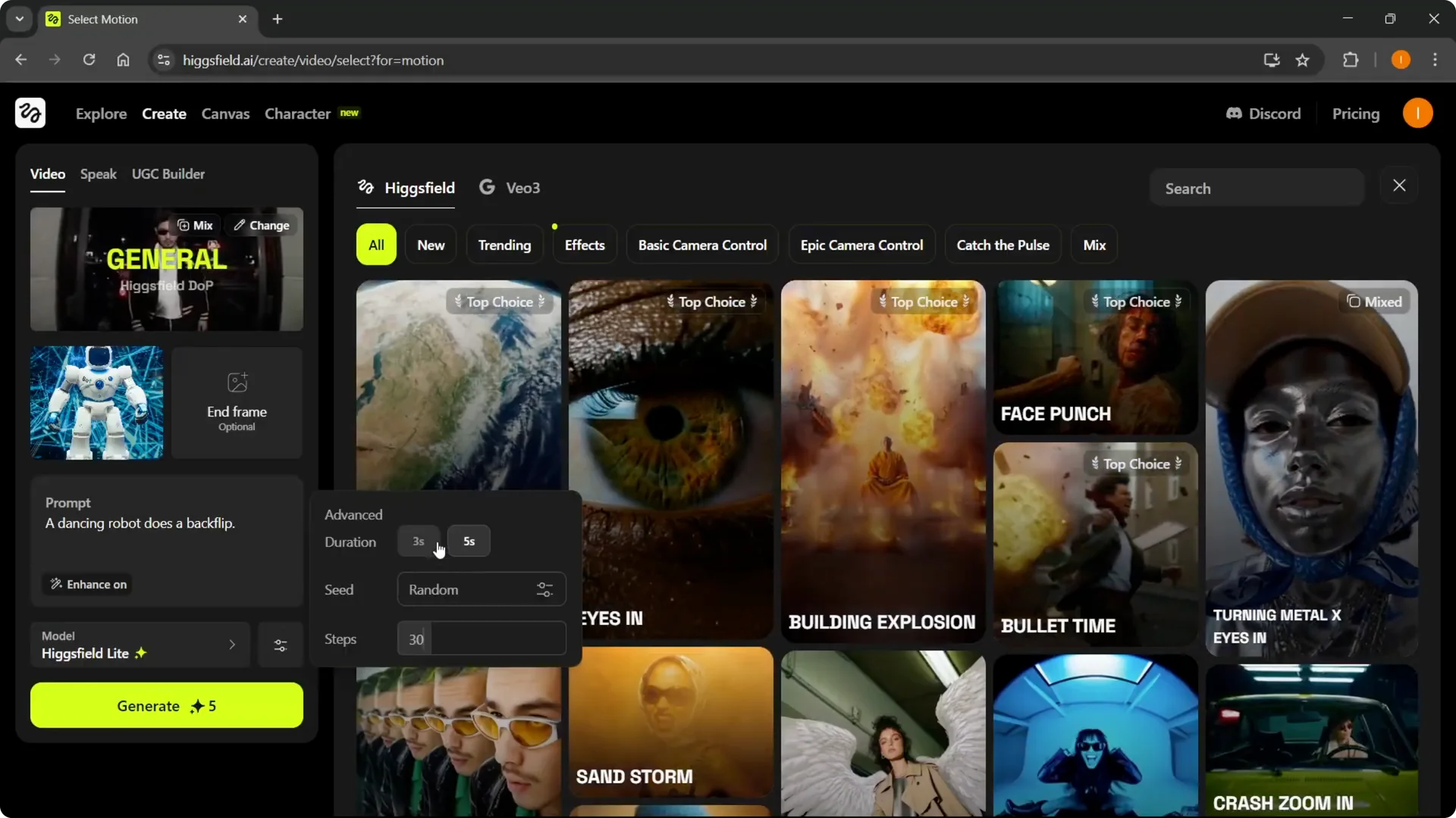 How to Quickly Create a Higgsfield Video with Ease screenshot 6