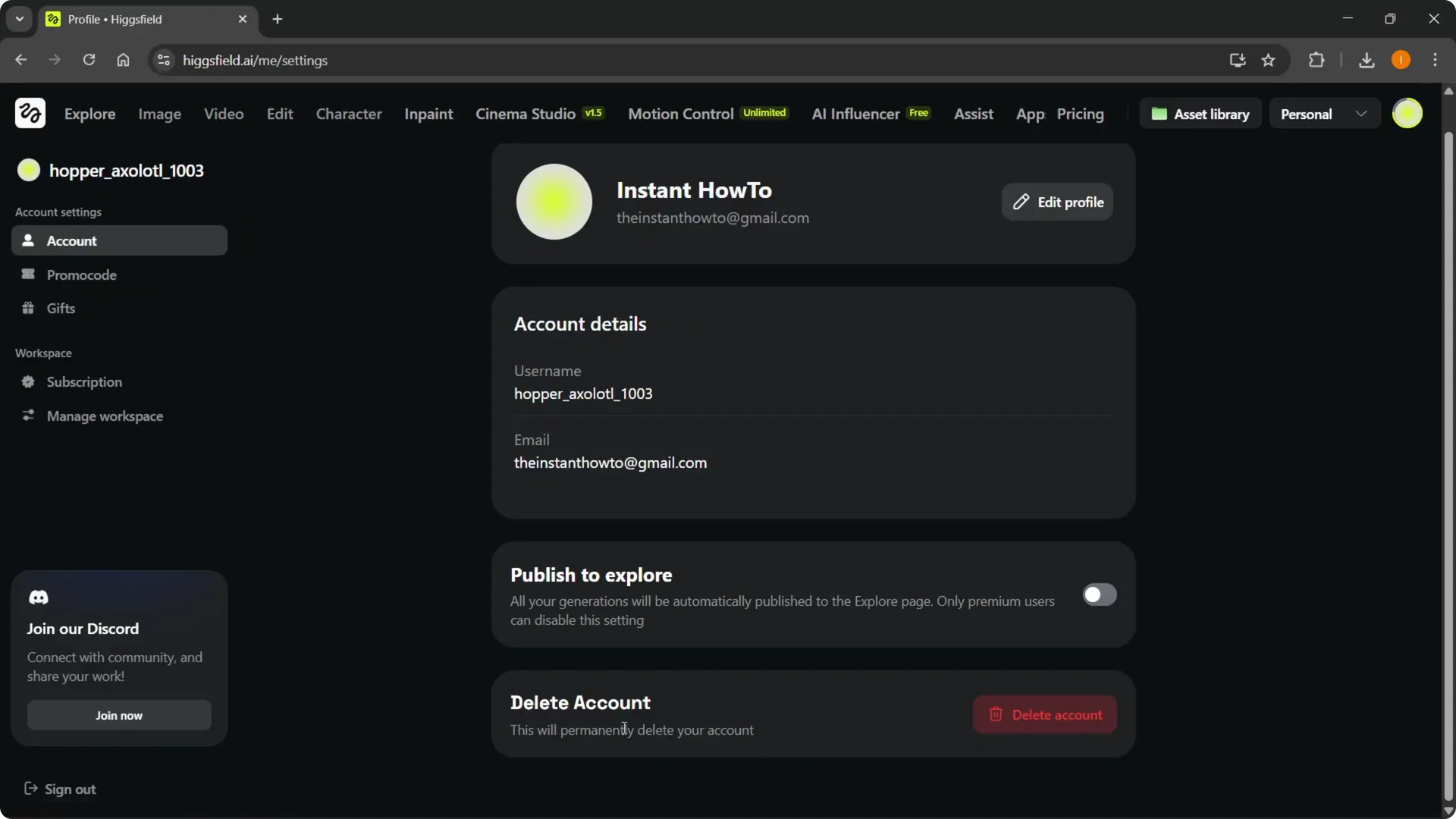 How to Quickly Delete Your Higgsfield Account with Ease screenshot 5