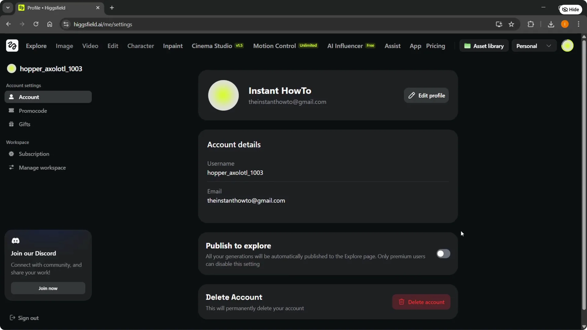 How to Quickly Delete Your Higgsfield Account with Ease screenshot 7