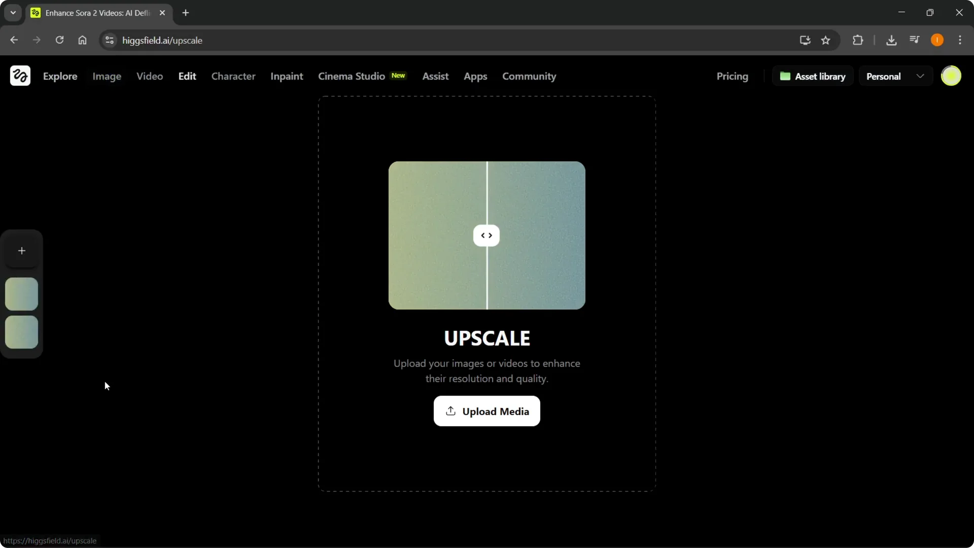 How to Quickly Upscale Images Using Higgsfield AI screenshot 2