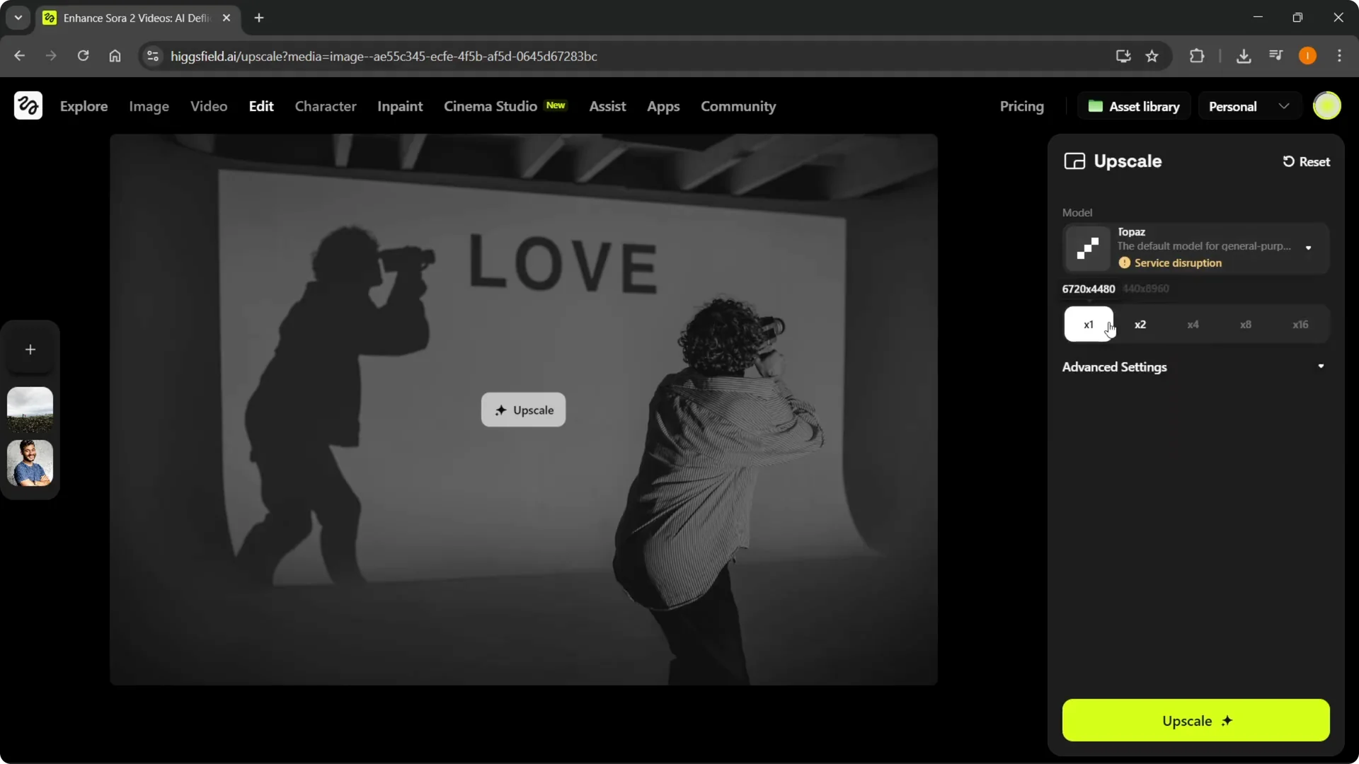 How to Quickly Upscale Images Using Higgsfield AI screenshot 5