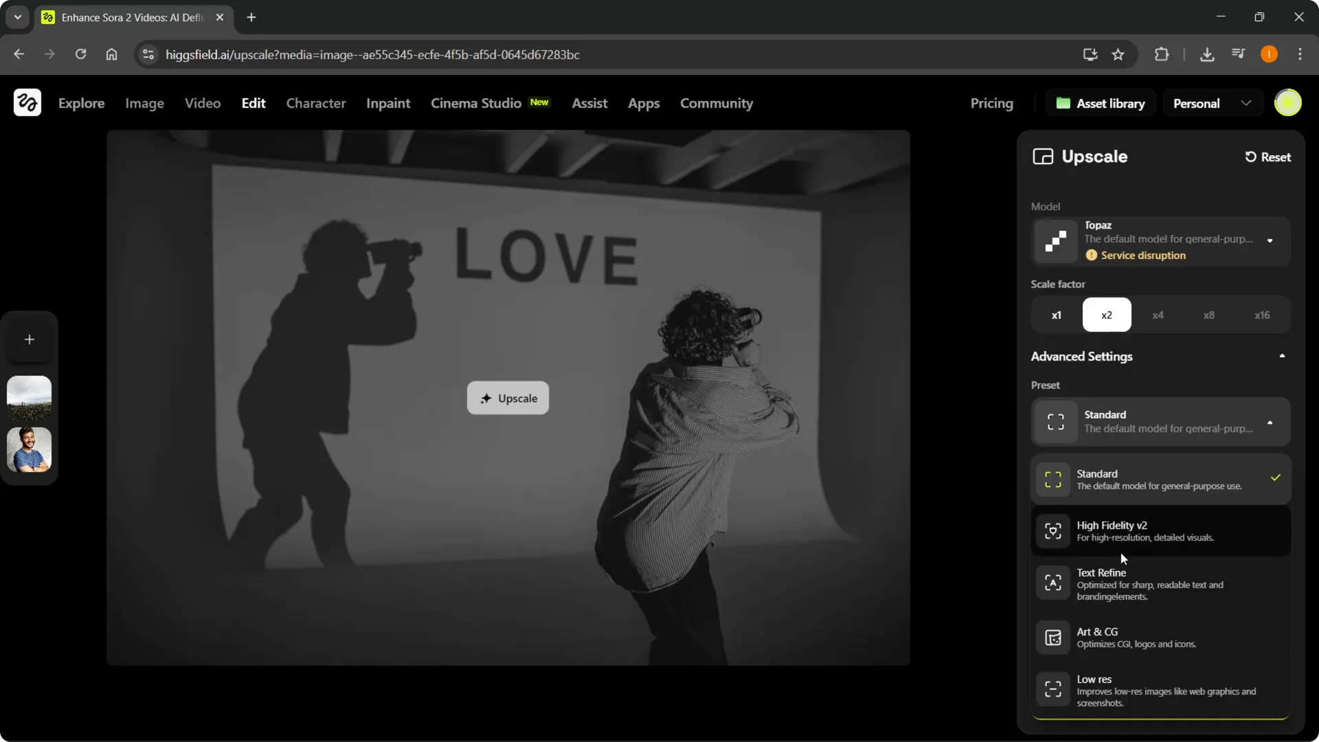 How to Quickly Upscale Images Using Higgsfield AI screenshot 6