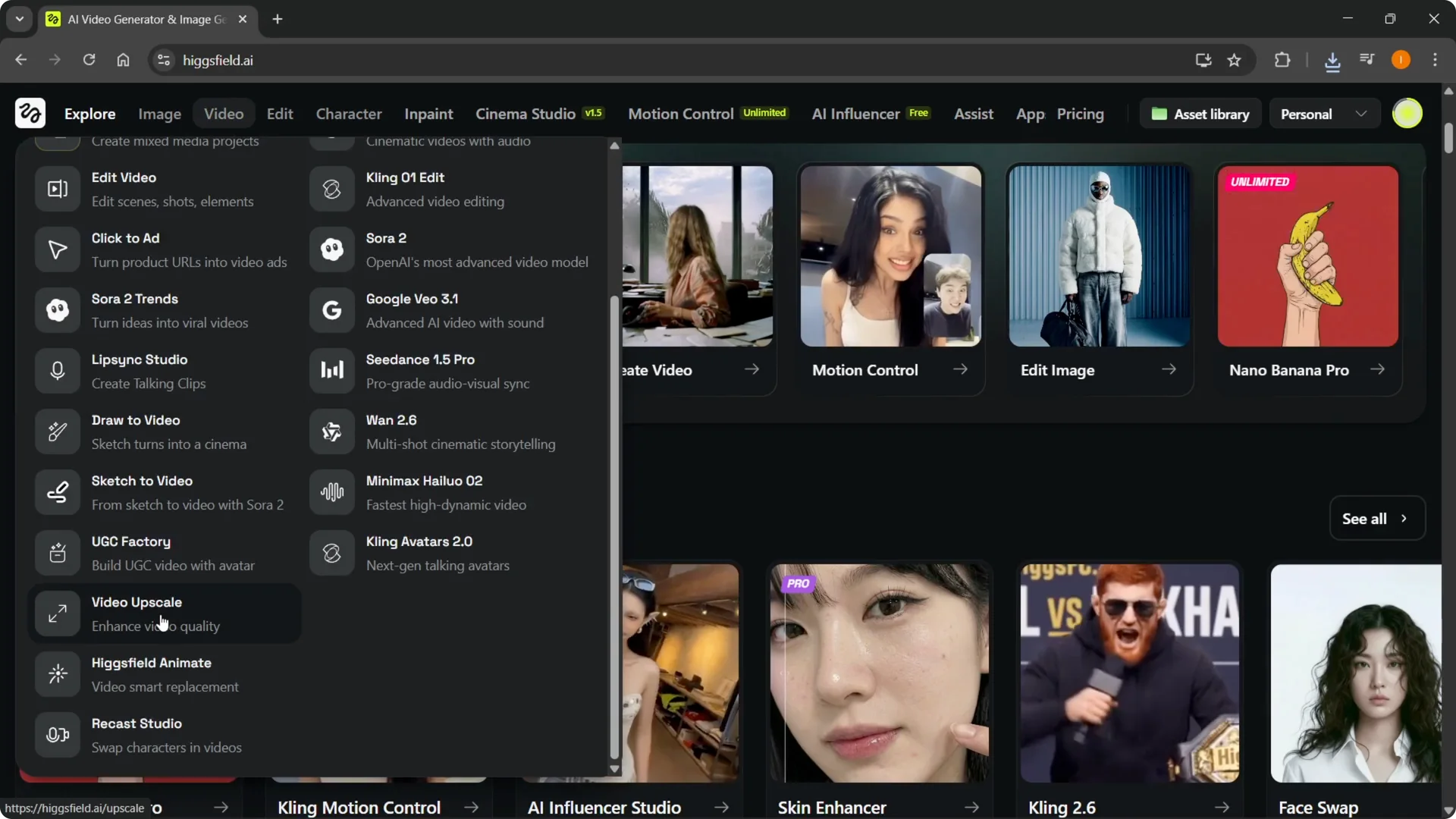 How to Quickly Upscale Video Quality in Higgsfield screenshot 2