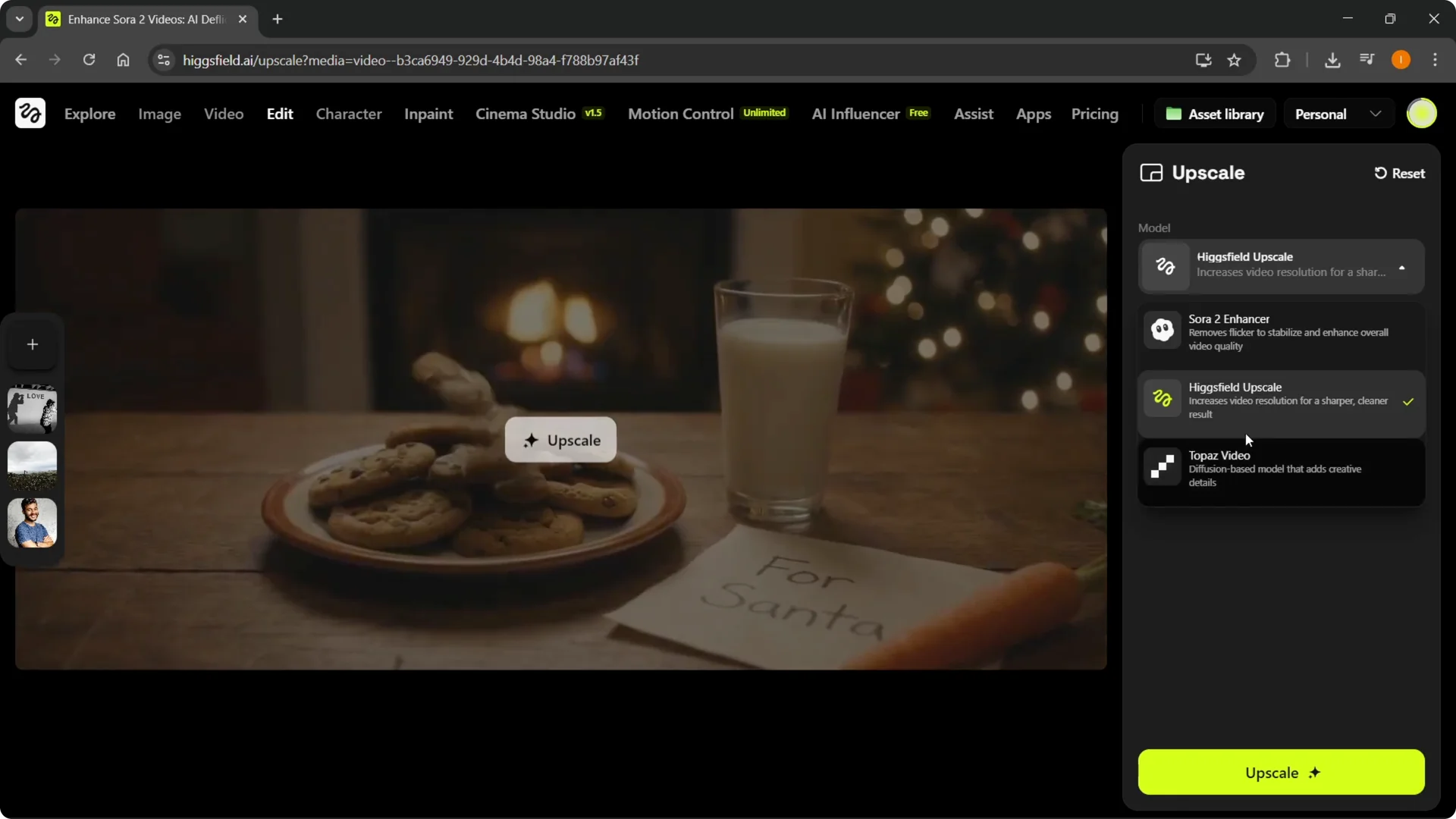 How to Quickly Upscale Video Quality in Higgsfield screenshot 4