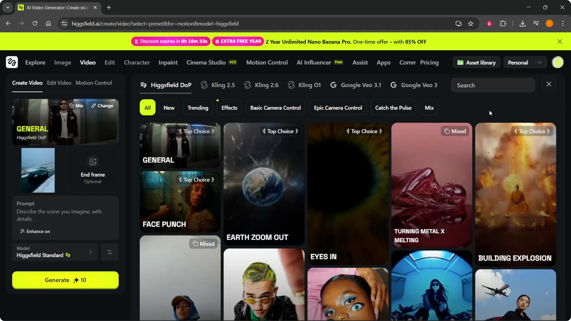 How to Use Higgsfield AI Zoom Out Quickly and Easily screenshot 3