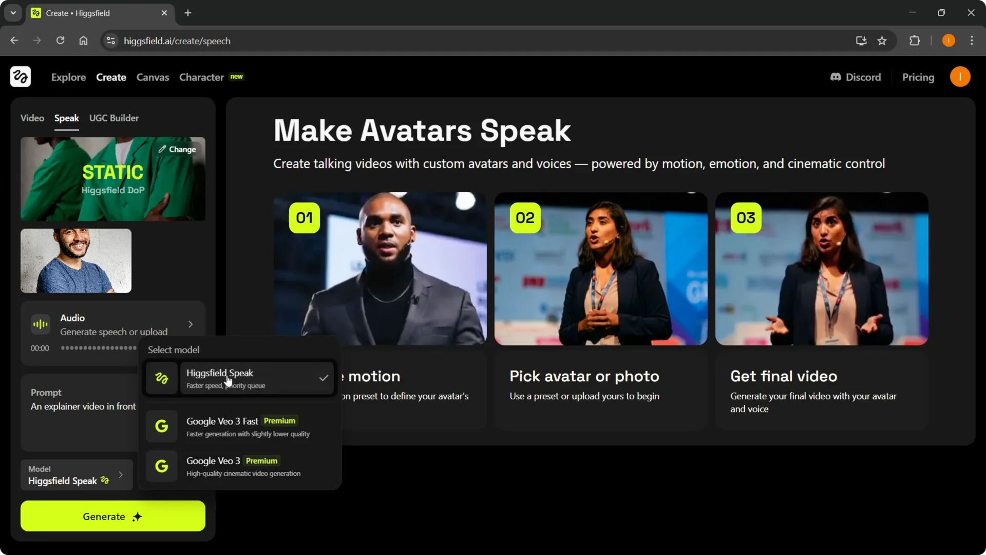 Master Higgsfield Speak: Quick and Easy Guide screenshot 7