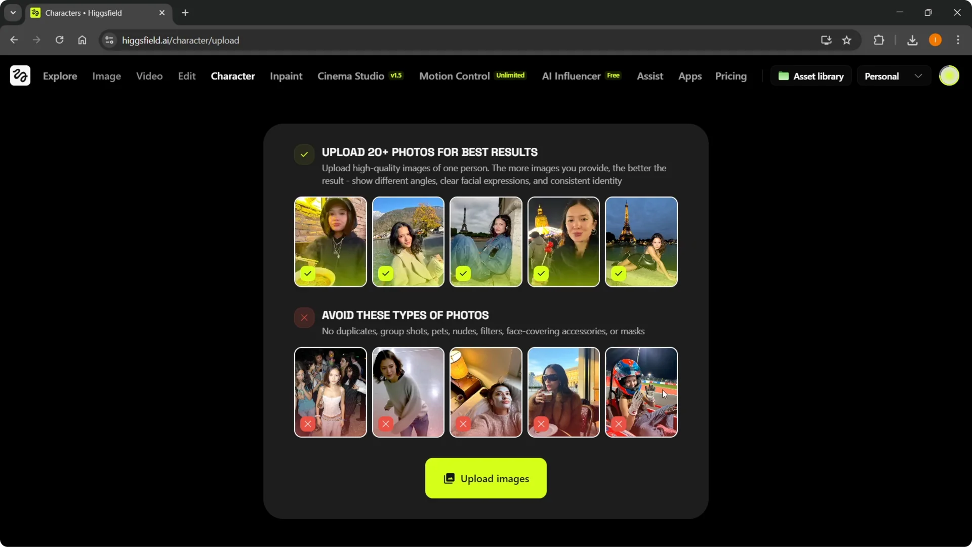 Quick and Easy Guide to Creating Characters in Higgsfield screenshot 2
