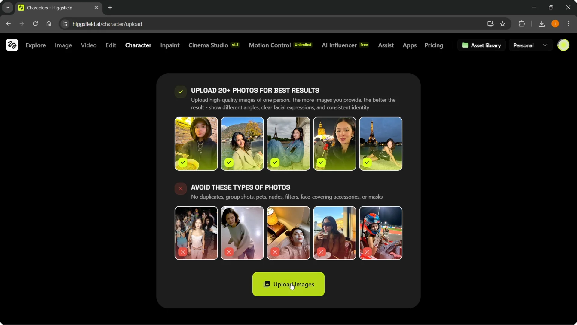 Quick and Easy Guide to Creating Characters in Higgsfield screenshot 3