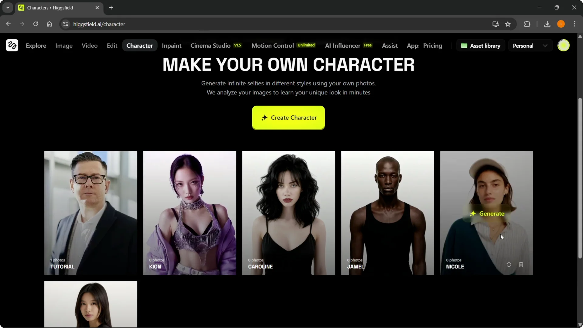 Quick and Easy Guide to Creating Characters in Higgsfield screenshot 4