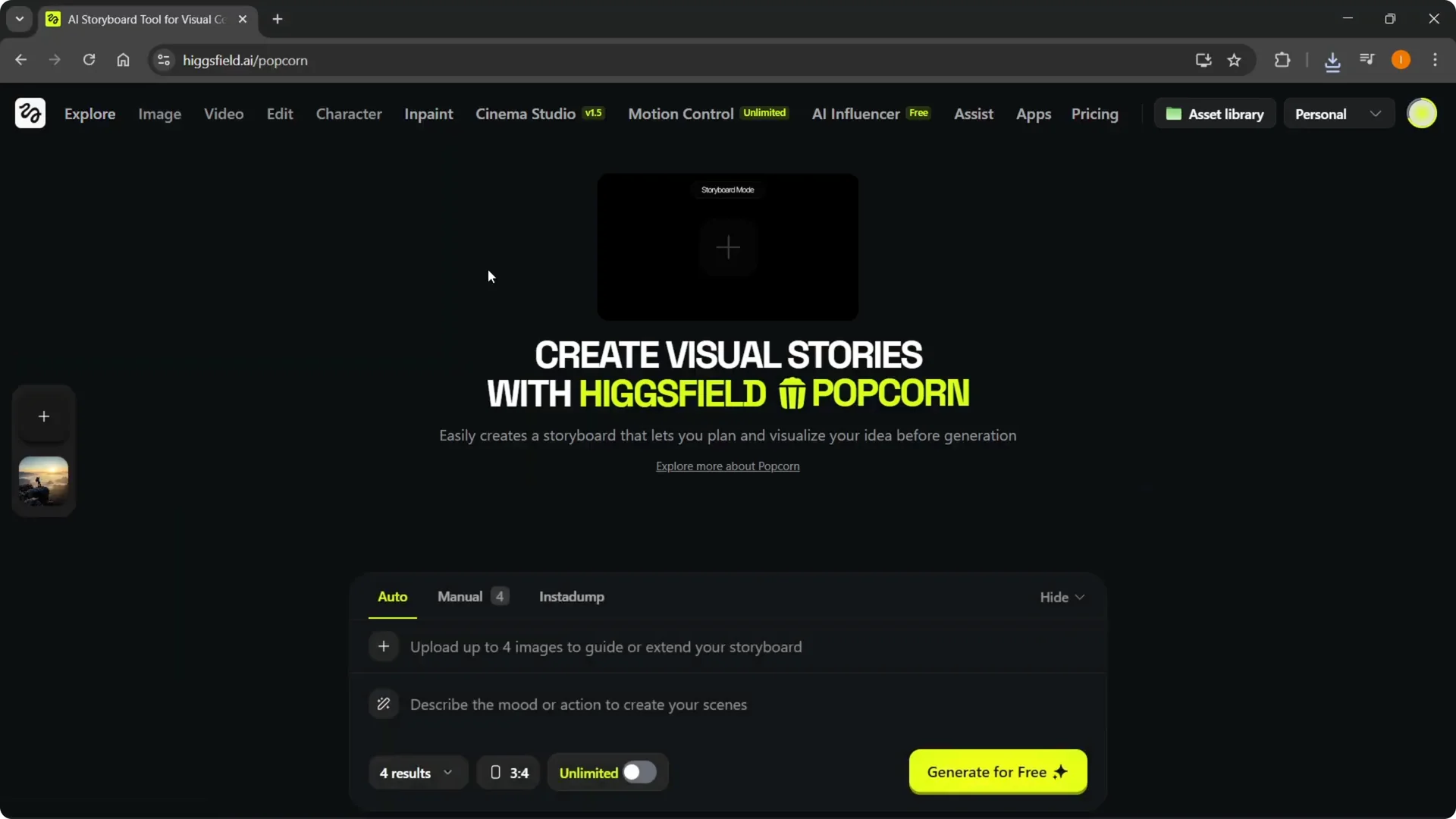 Quick and Easy Ways to Use Higgsfield Popcorn screenshot 1
