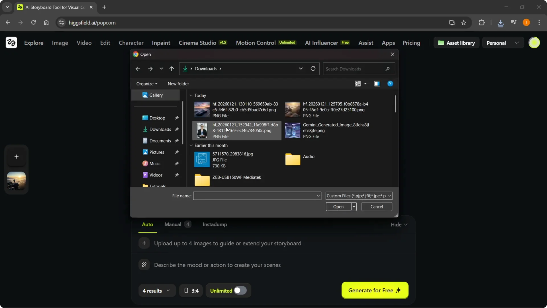 Quick and Easy Ways to Use Higgsfield Popcorn screenshot 2