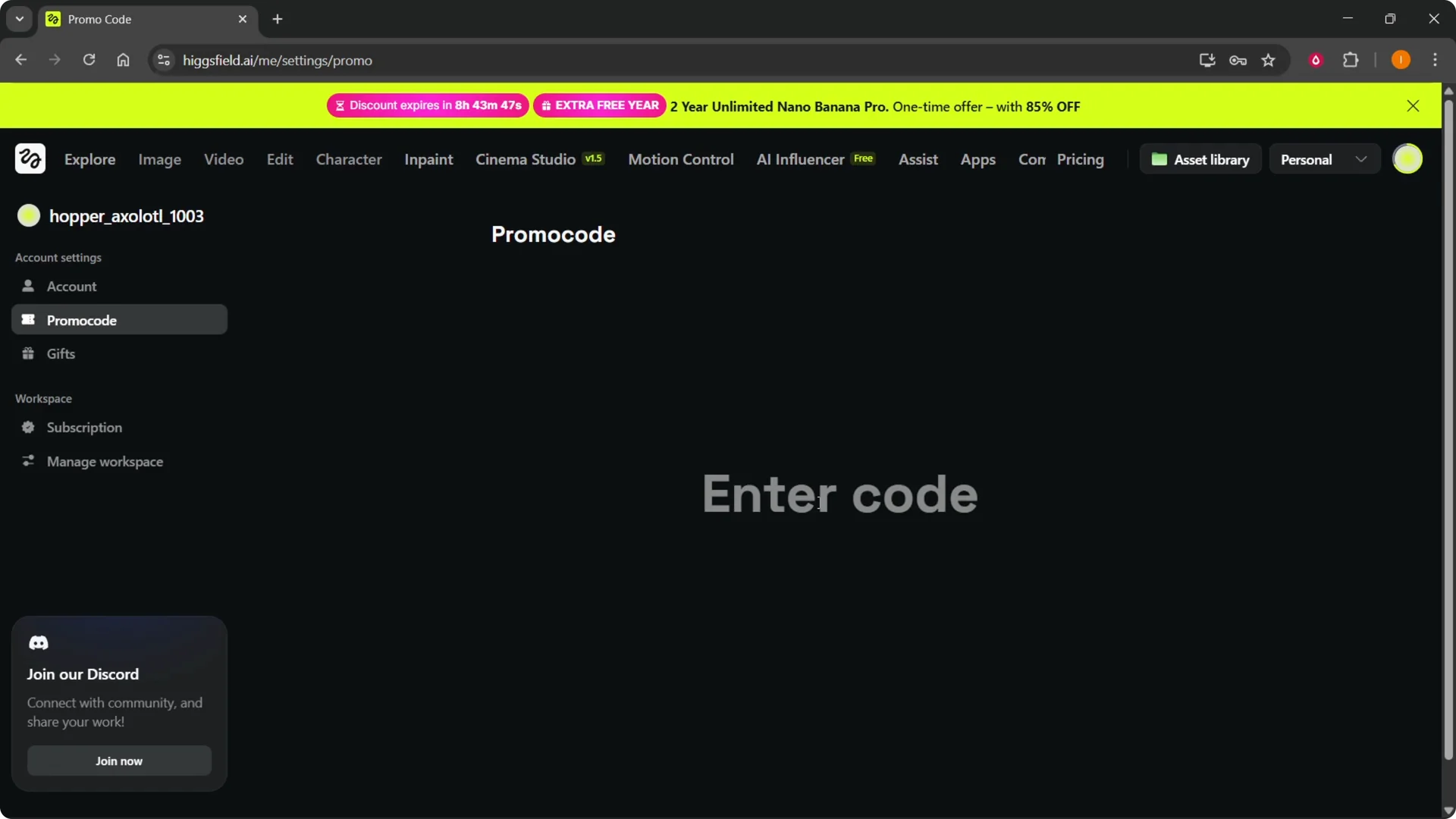 Using Higgsfield Promo Code: A Quick and Easy Guide screenshot 6