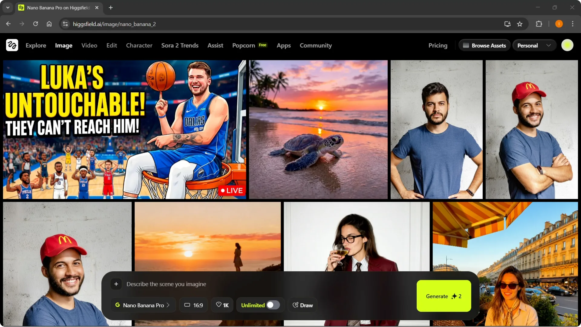 Using the New Nano Banana Pro on Higgsfield: Quick Guide screenshot 1