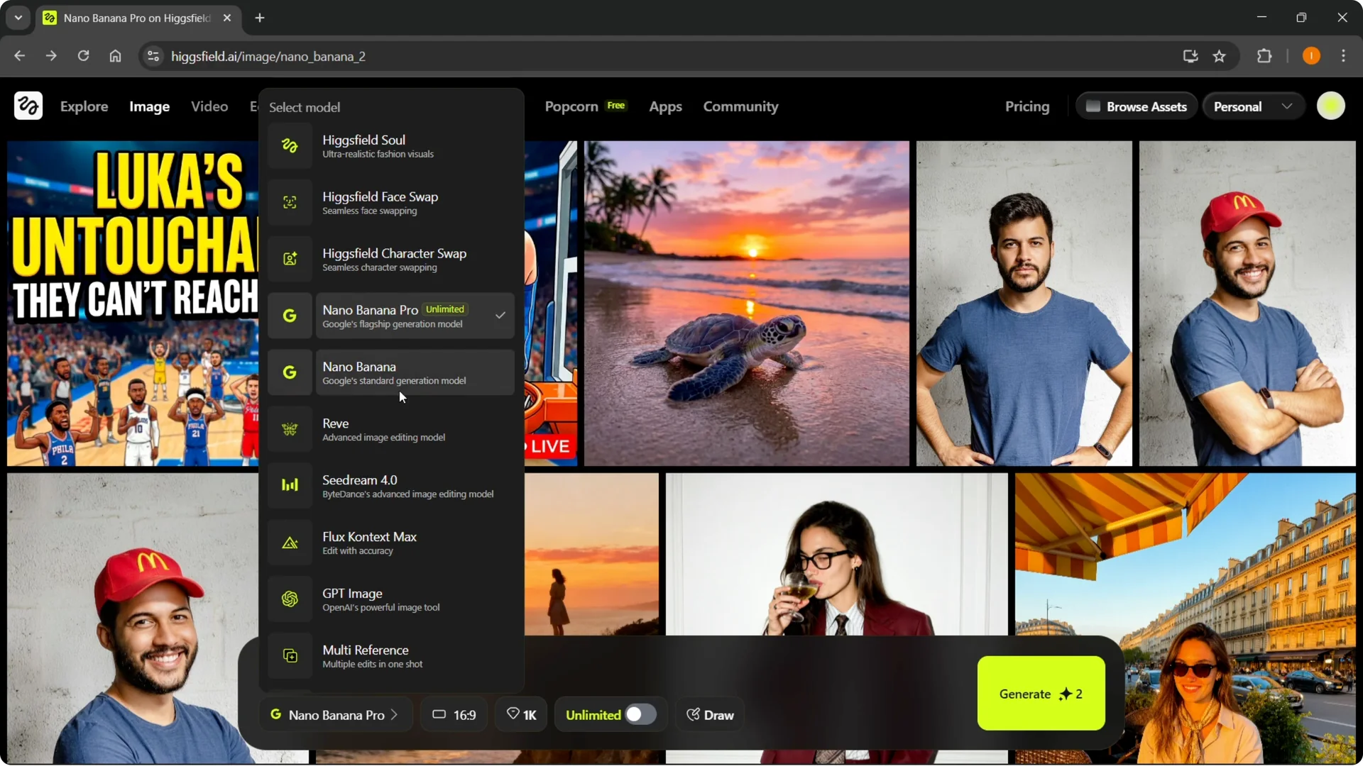 Using the New Nano Banana Pro on Higgsfield: Quick Guide screenshot 2