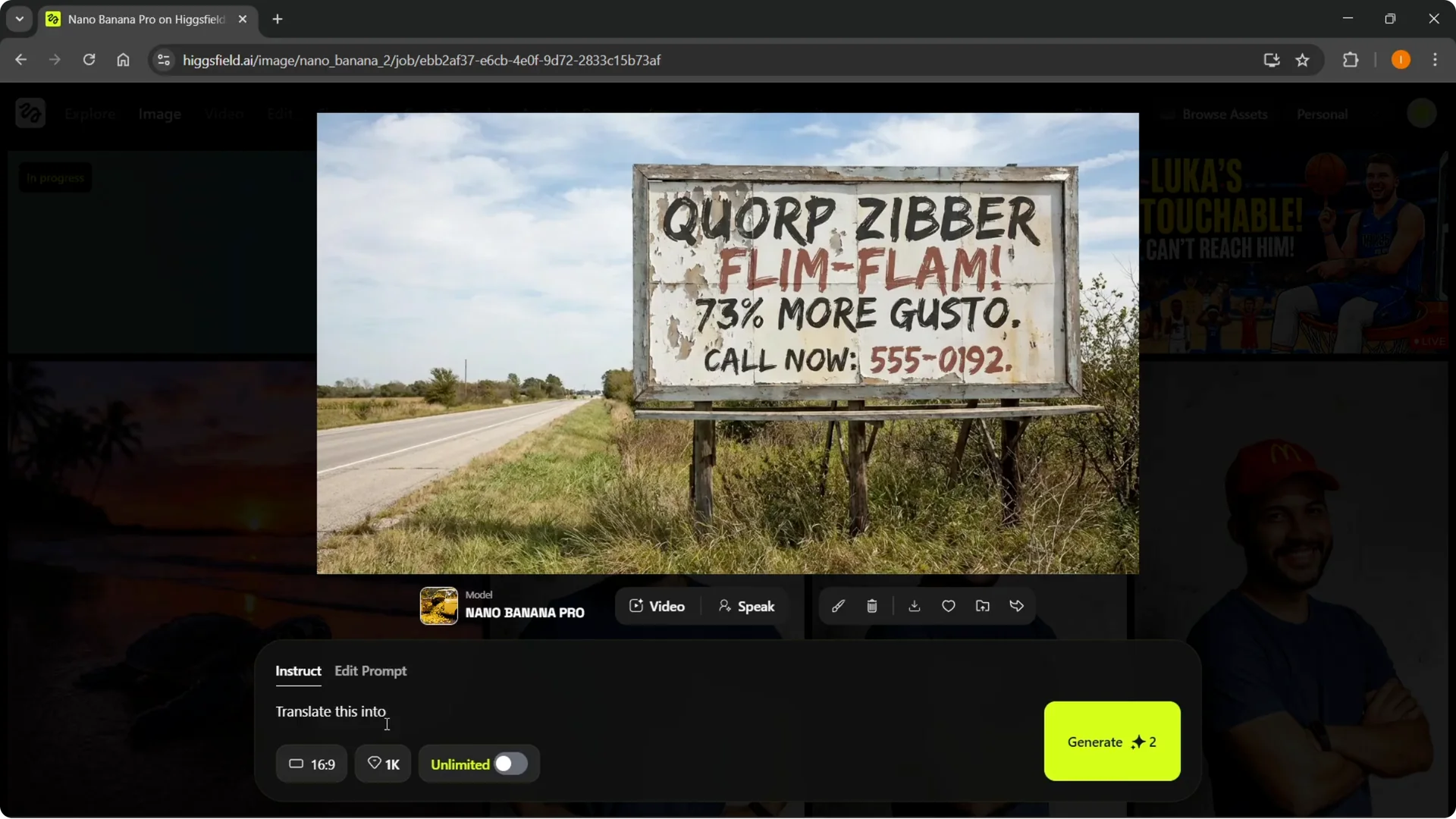 Using the New Nano Banana Pro on Higgsfield: Quick Guide screenshot 4