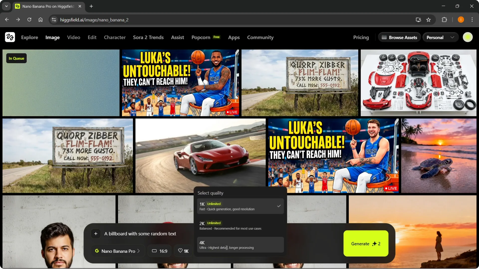 Using the New Nano Banana Pro on Higgsfield: Quick Guide screenshot 6