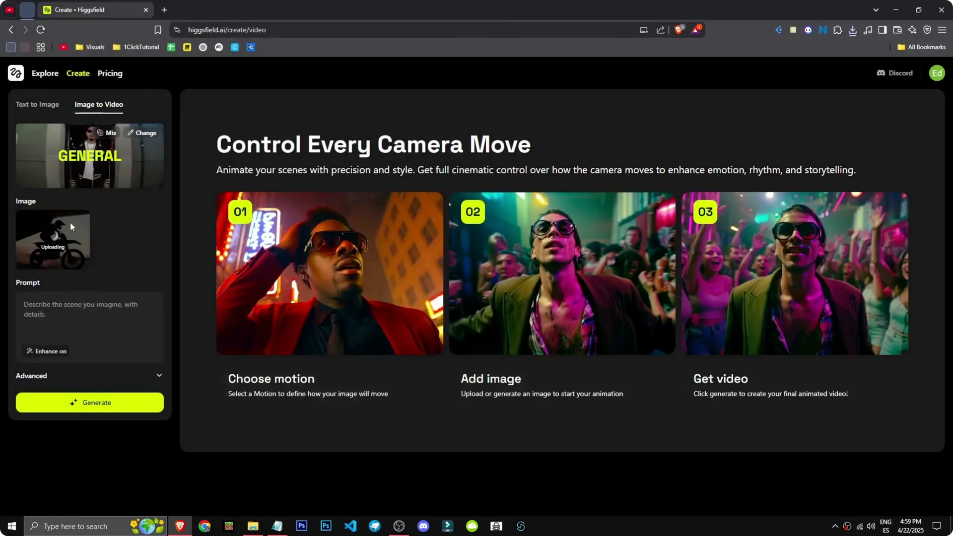 Create Realistic Videos Automatically Using Higgsfield AI screenshot 2
