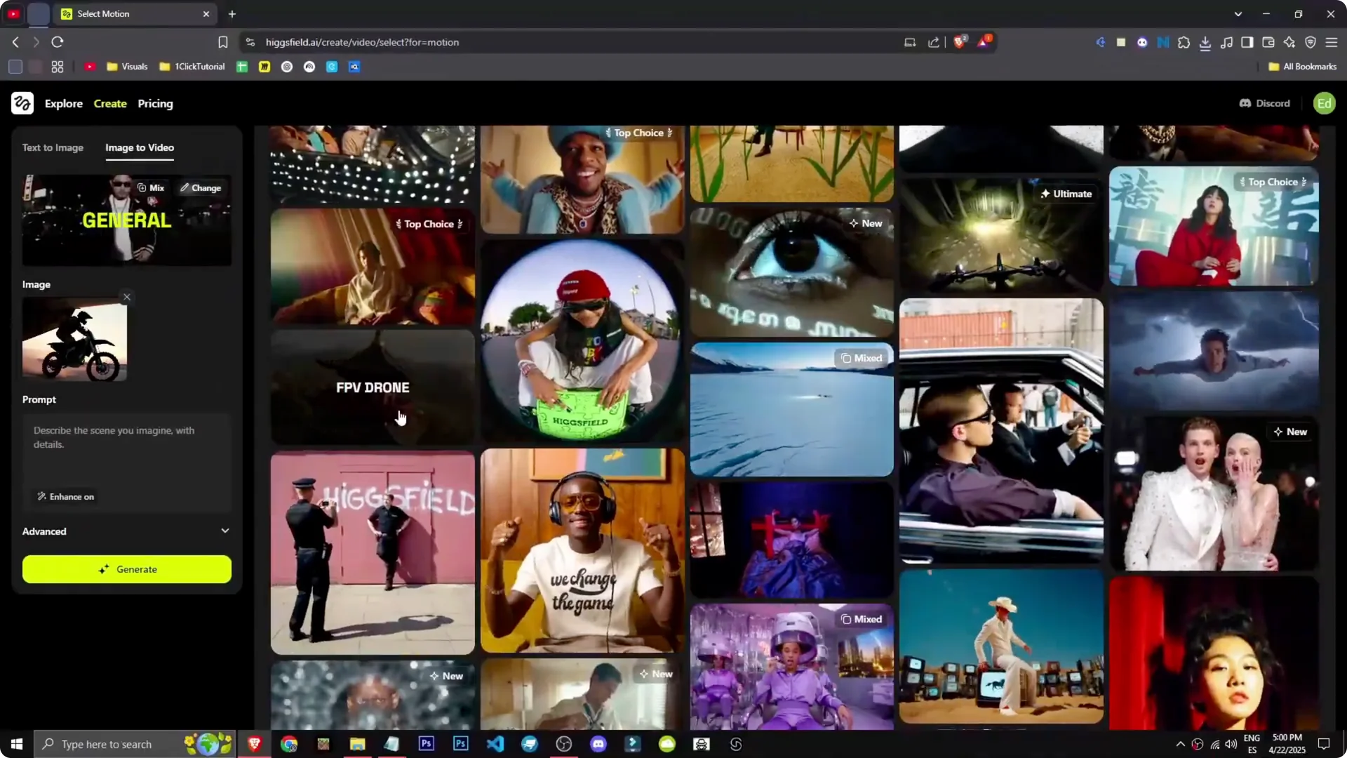 Create Realistic Videos Automatically Using Higgsfield AI screenshot 3