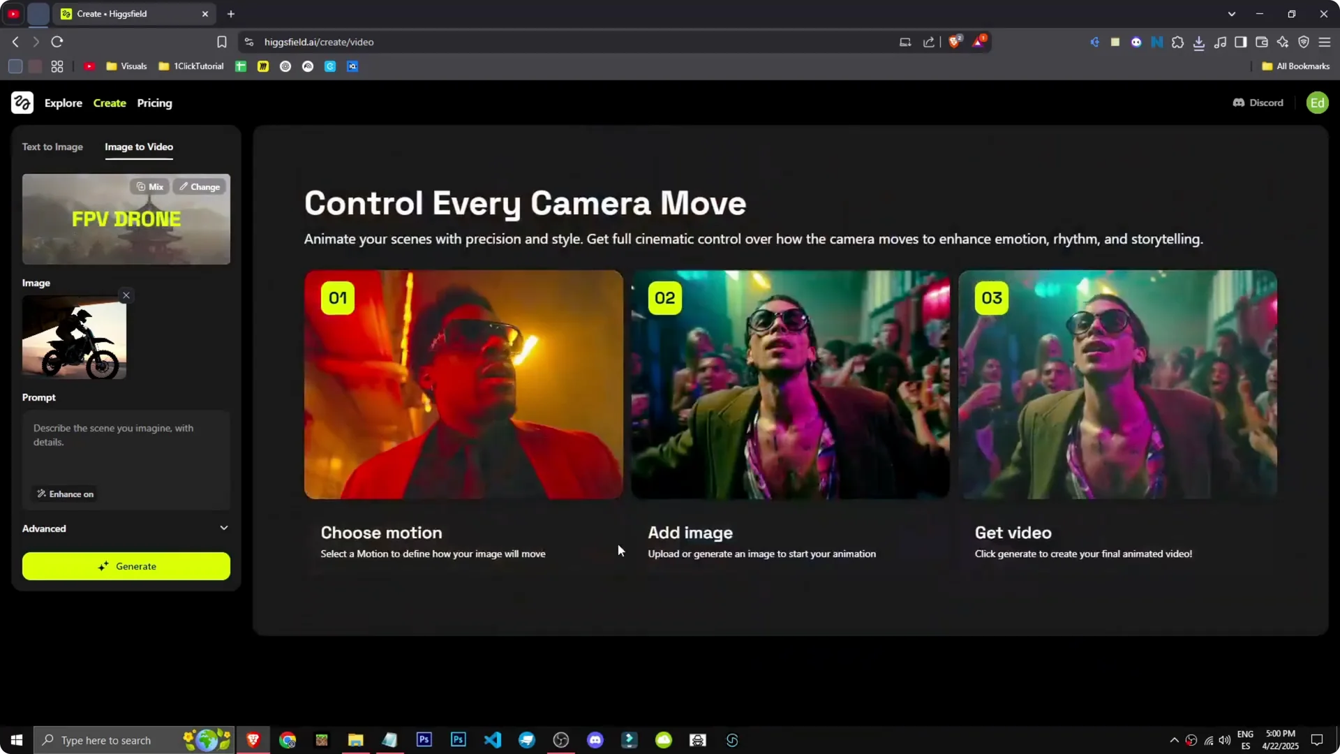 Create Realistic Videos Automatically Using Higgsfield AI screenshot 4