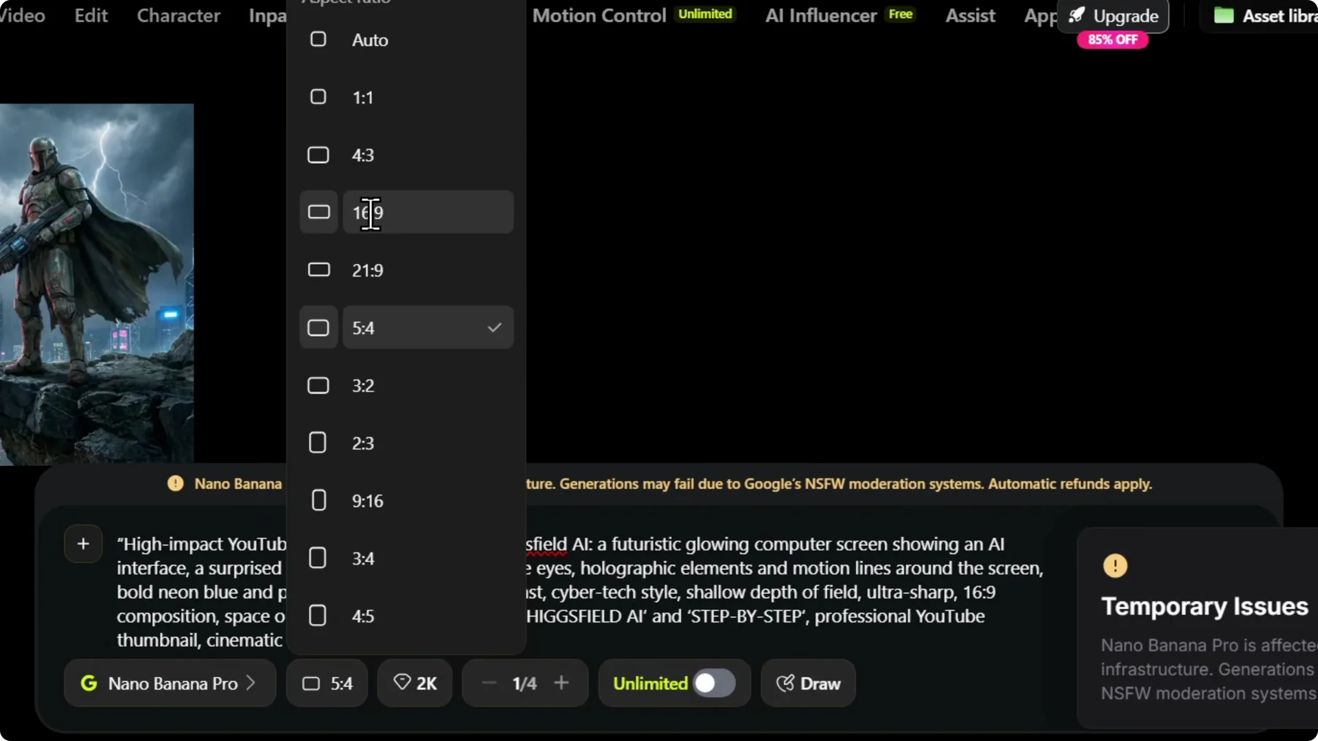 Create YouTube Thumbnails Easily Using Higgsfield AI: A Guide screenshot 3