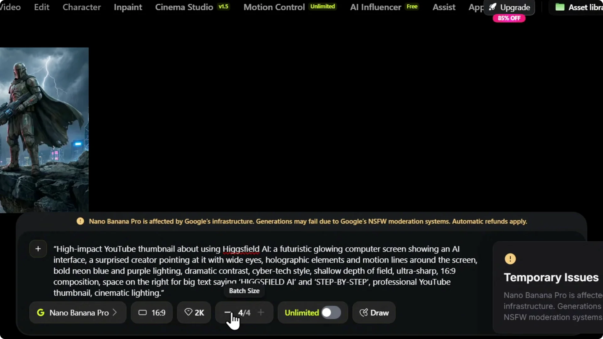 Create YouTube Thumbnails Easily Using Higgsfield AI: A Guide screenshot 5