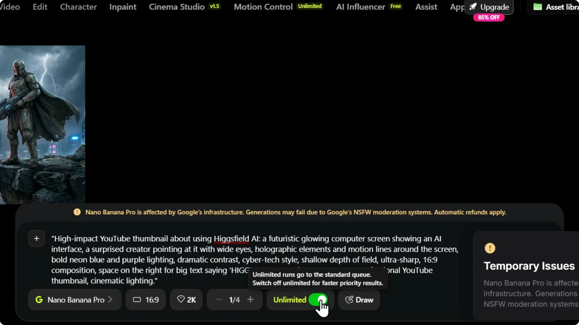 Create YouTube Thumbnails Easily Using Higgsfield AI: A Guide screenshot 6