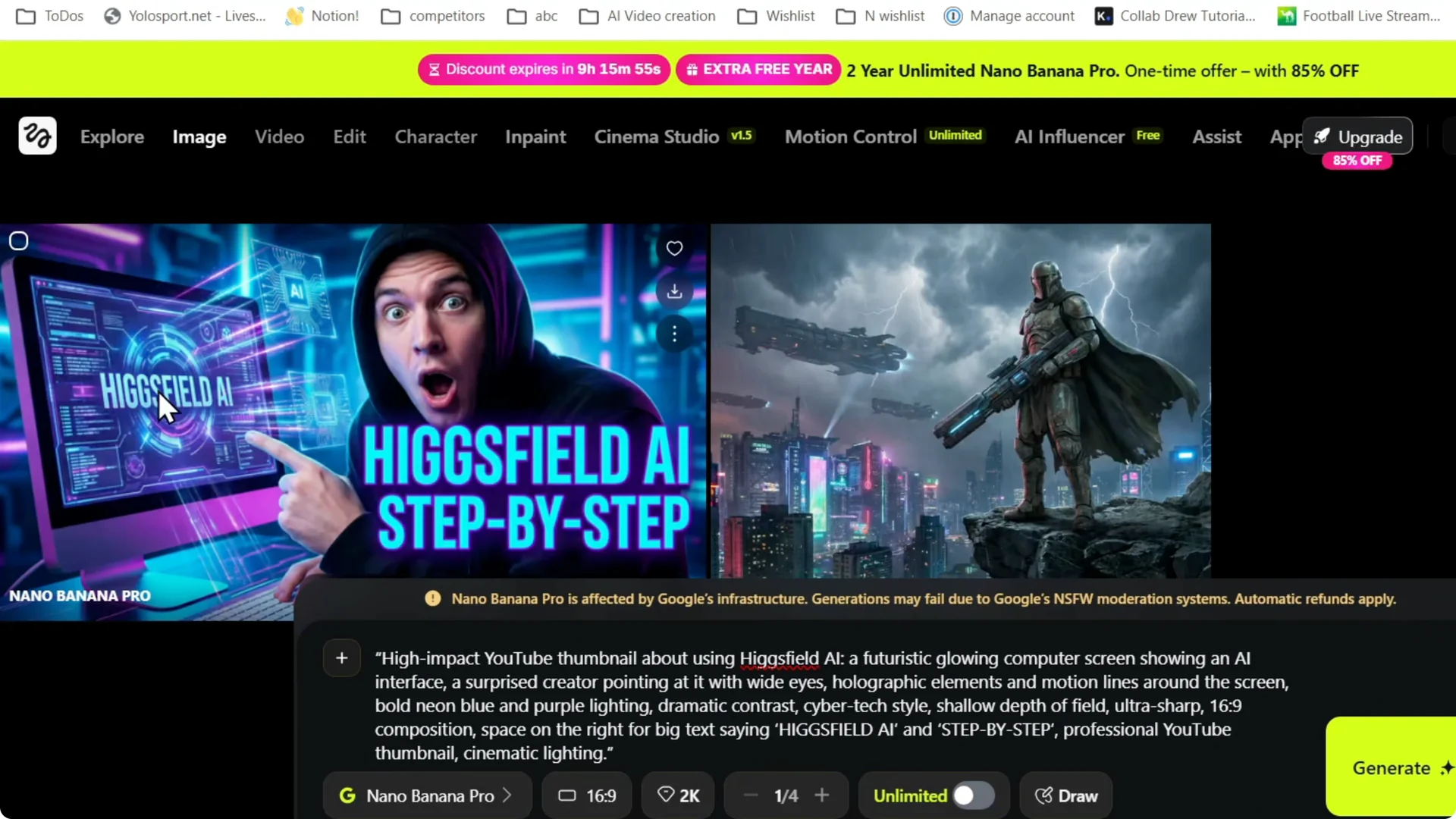 Create YouTube Thumbnails Easily Using Higgsfield AI: A Guide screenshot 8