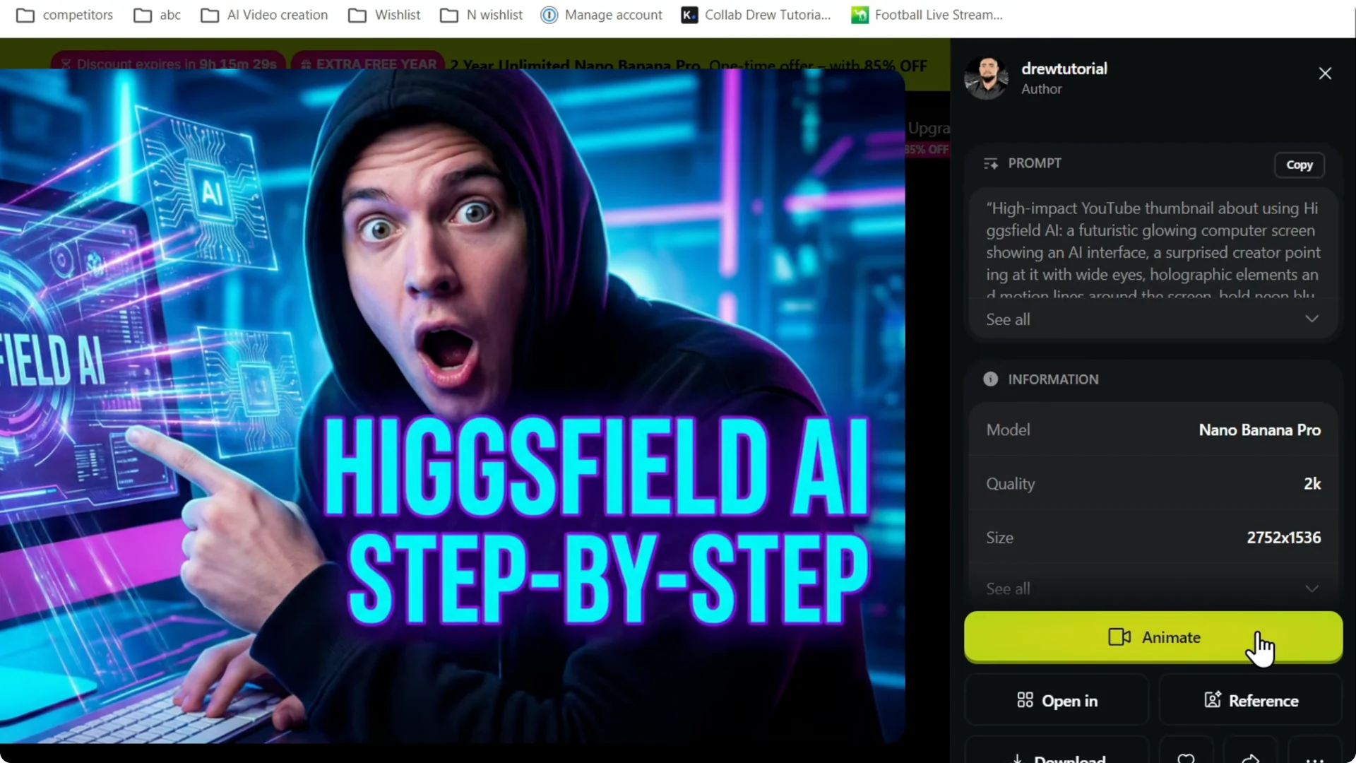 Create YouTube Thumbnails Easily Using Higgsfield AI: A Guide screenshot 9