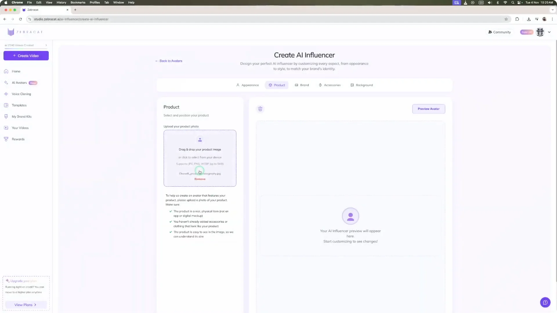 Creating an AI Product Presenter: A Complete Video Workflow Guide screenshot 3
