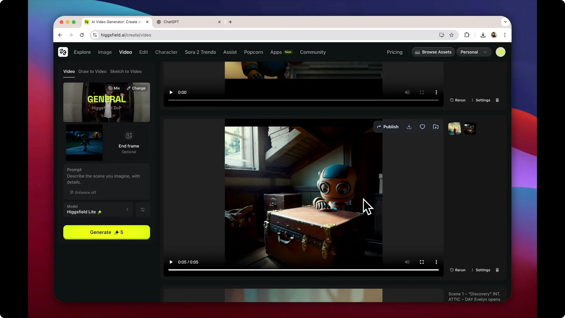 How I Transformed a Basic Script into a Pixar-Style Film Using AI screenshot 10