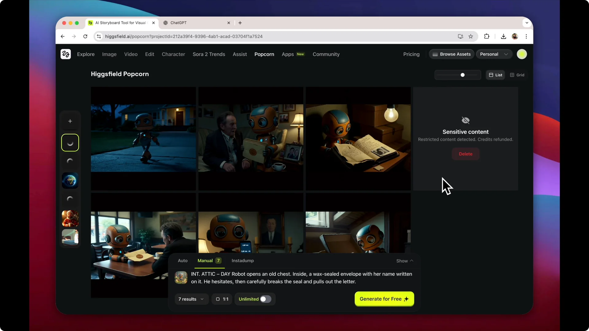 How I Transformed a Basic Script into a Pixar-Style Film Using AI screenshot 8