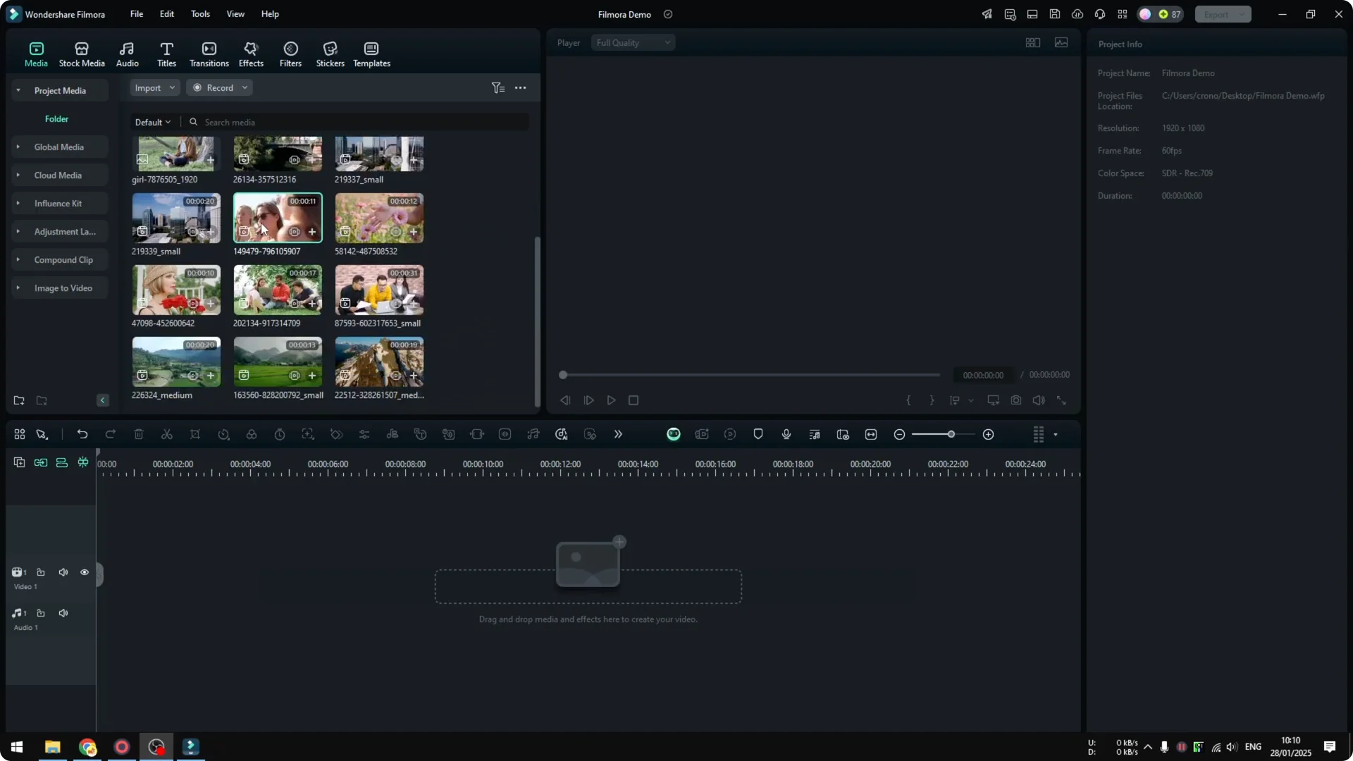 How to Add Cool Glitch Transition Effect in Filmora screenshot 1
