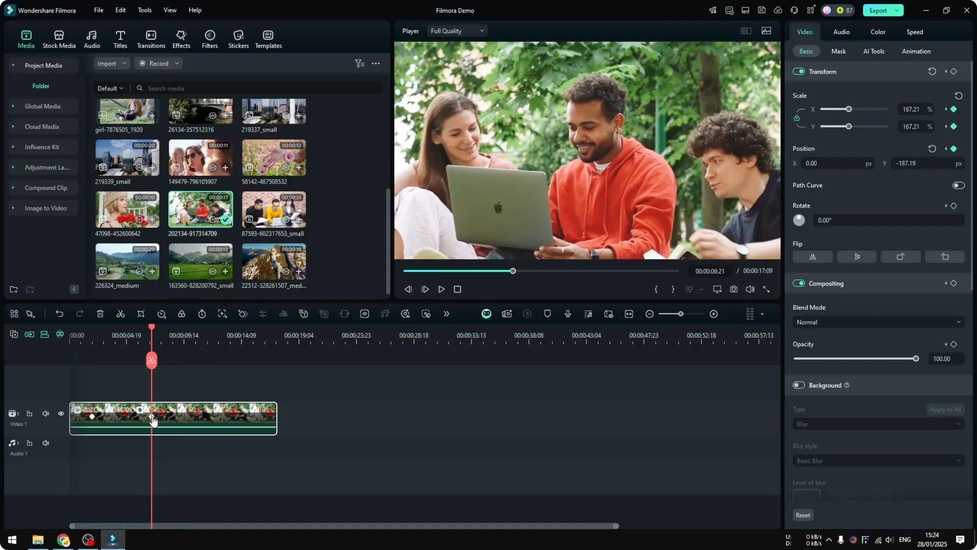 How to Add Smooth Zoom in Effect in Filmora screenshot 6