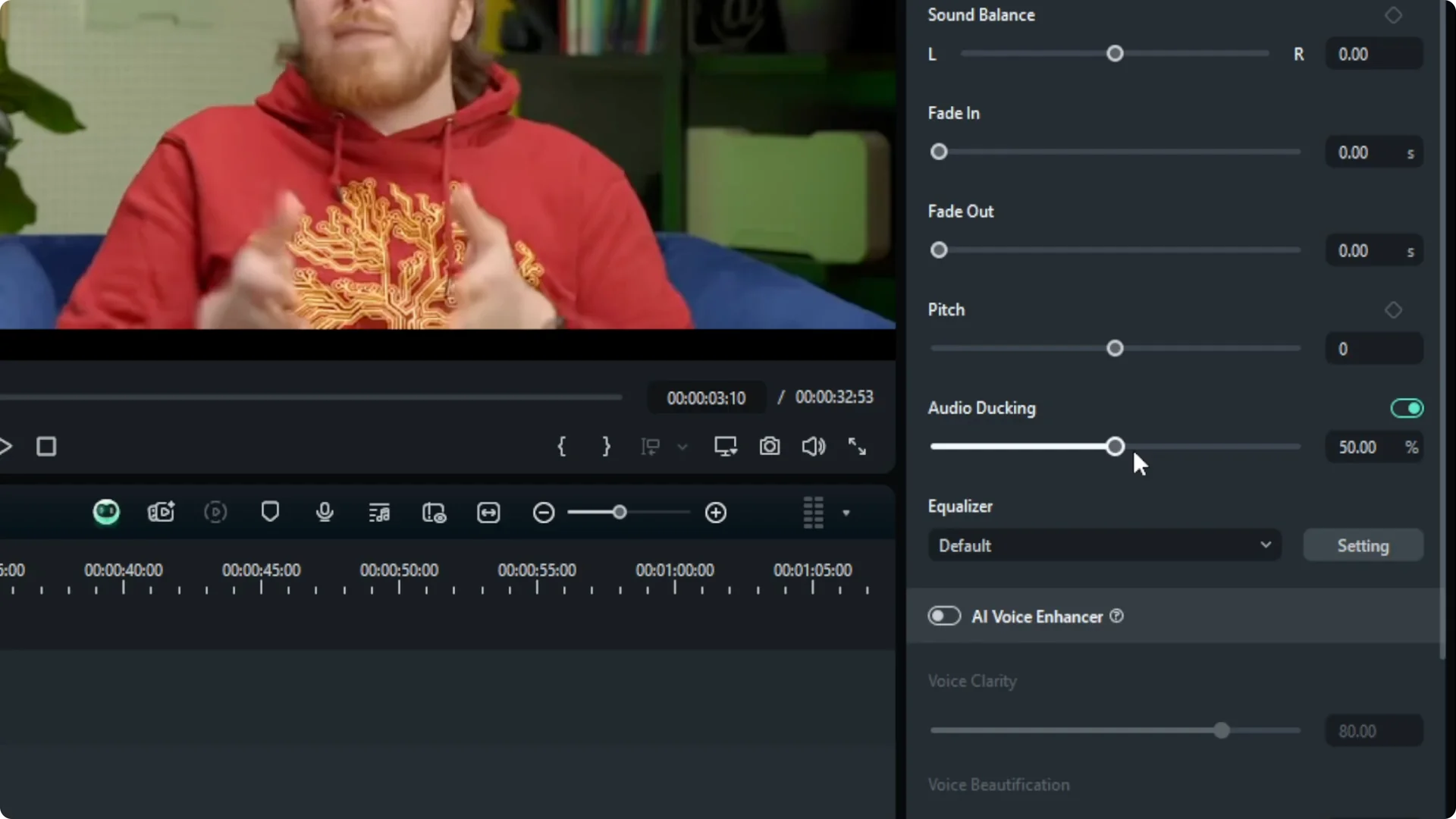 How to Apply Audio Ducking Effect in Filmora screenshot 4