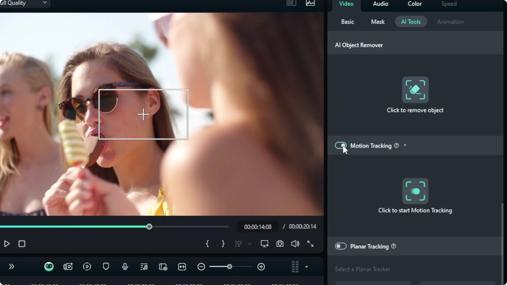 How to Censor Face in Filmora Using AI screenshot 3