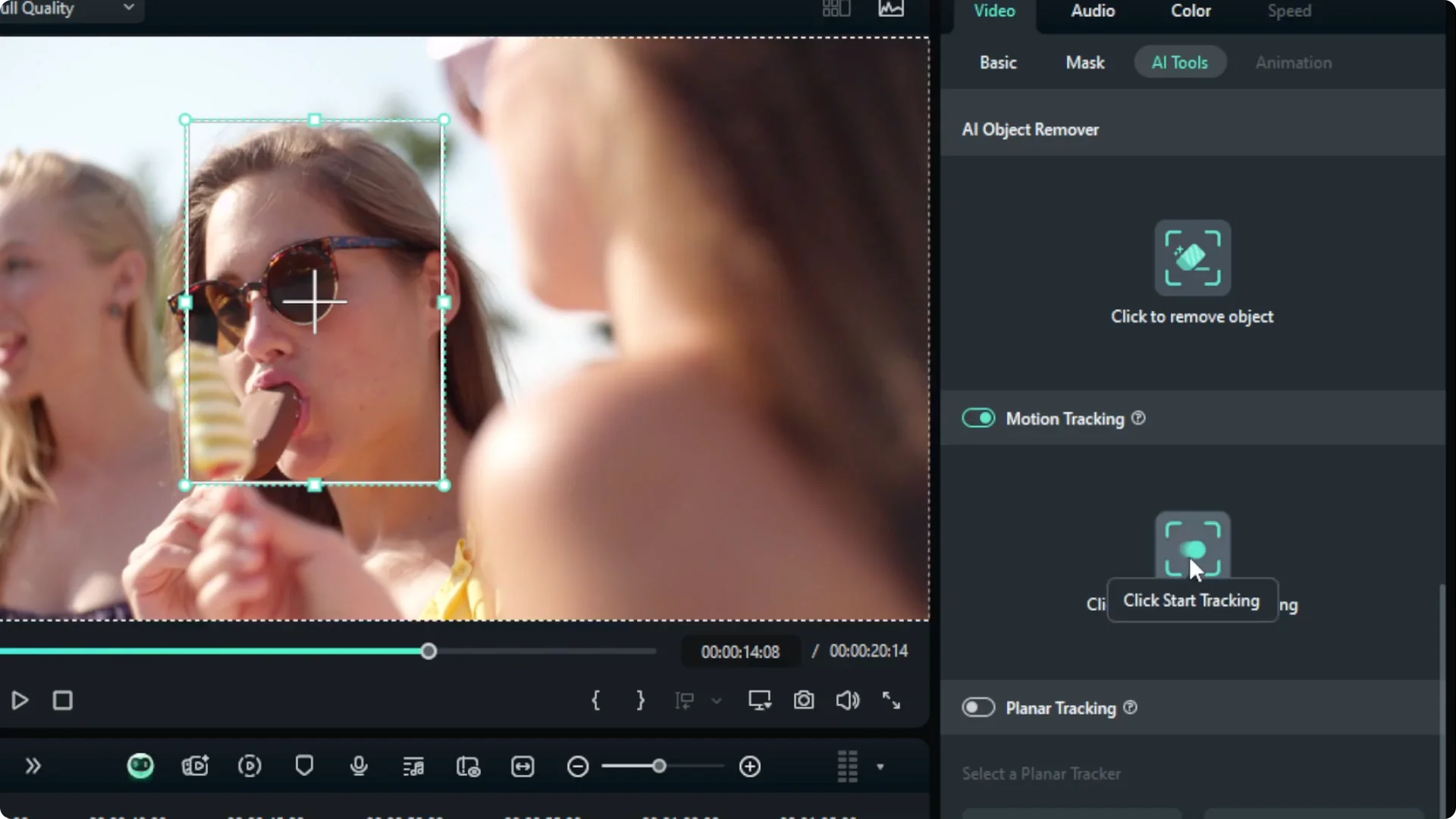 How to Censor Face in Filmora Using AI screenshot 4