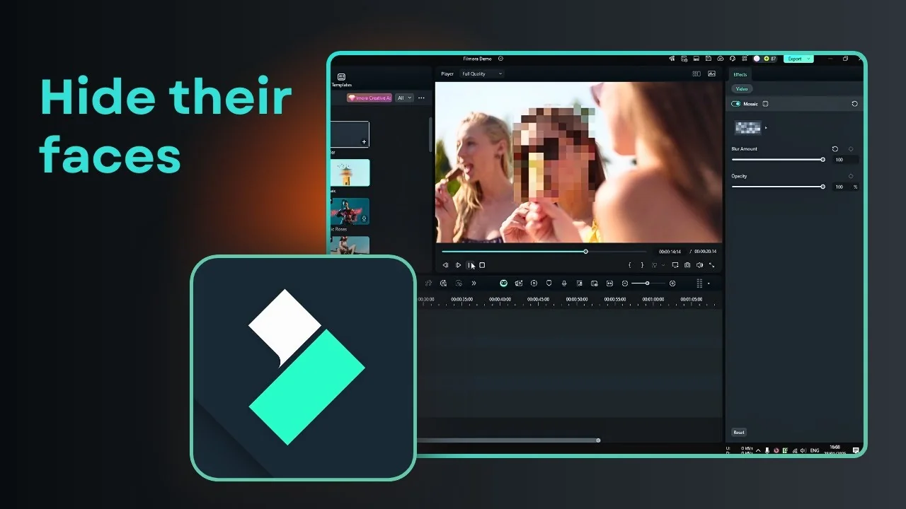 How to Censor Face in Filmora Using AI - Featured Image