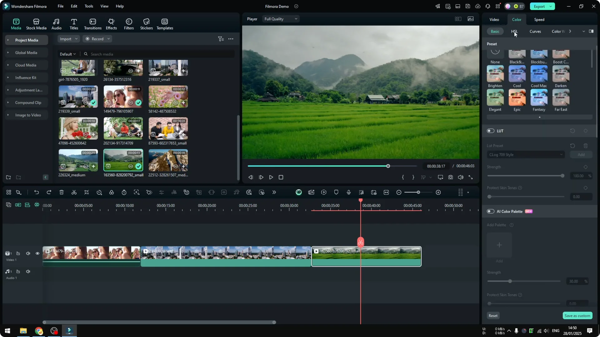 How to Color Grading in Filmora Using AI screenshot 2