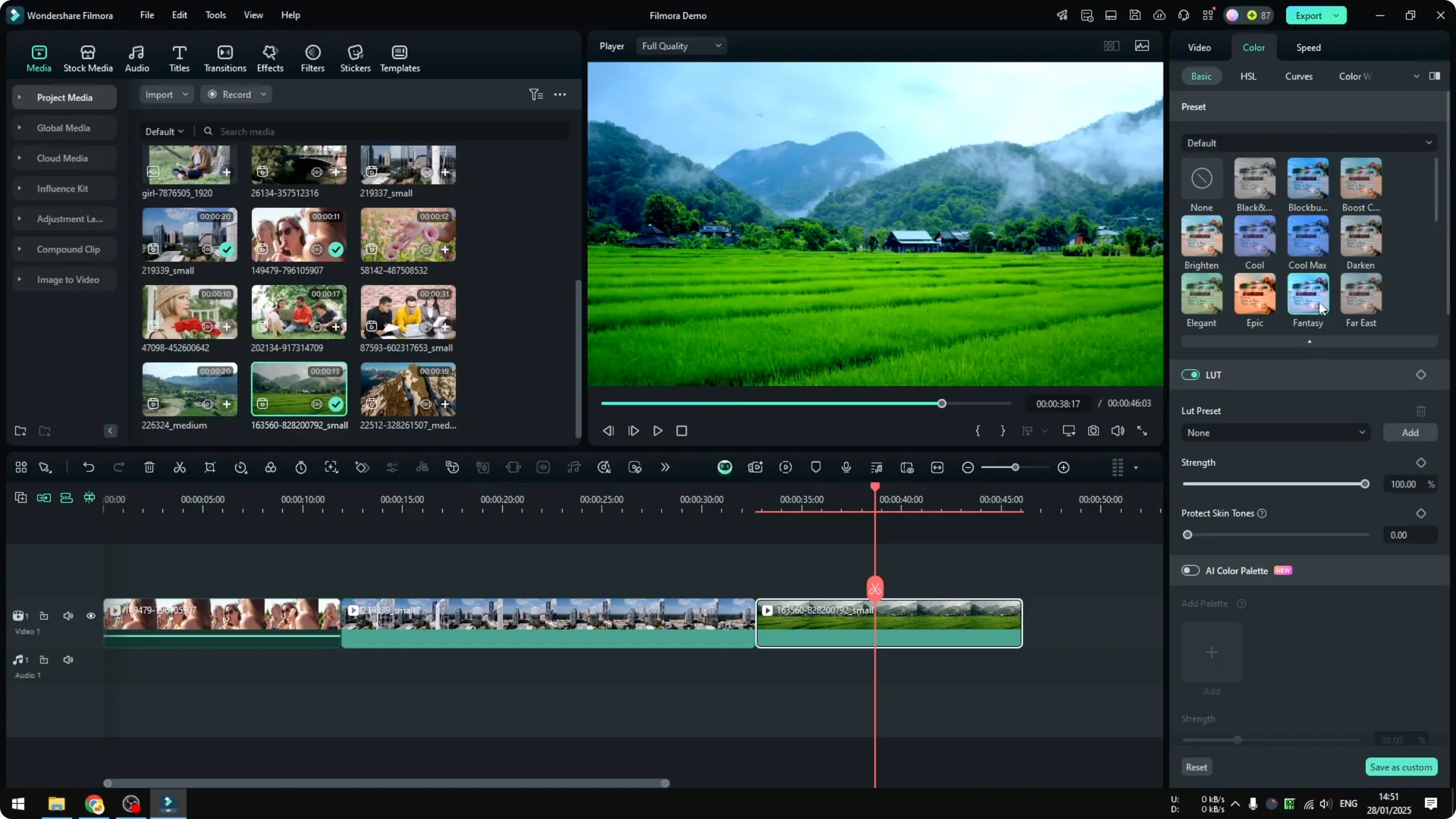 How to Color Grading in Filmora Using AI screenshot 3