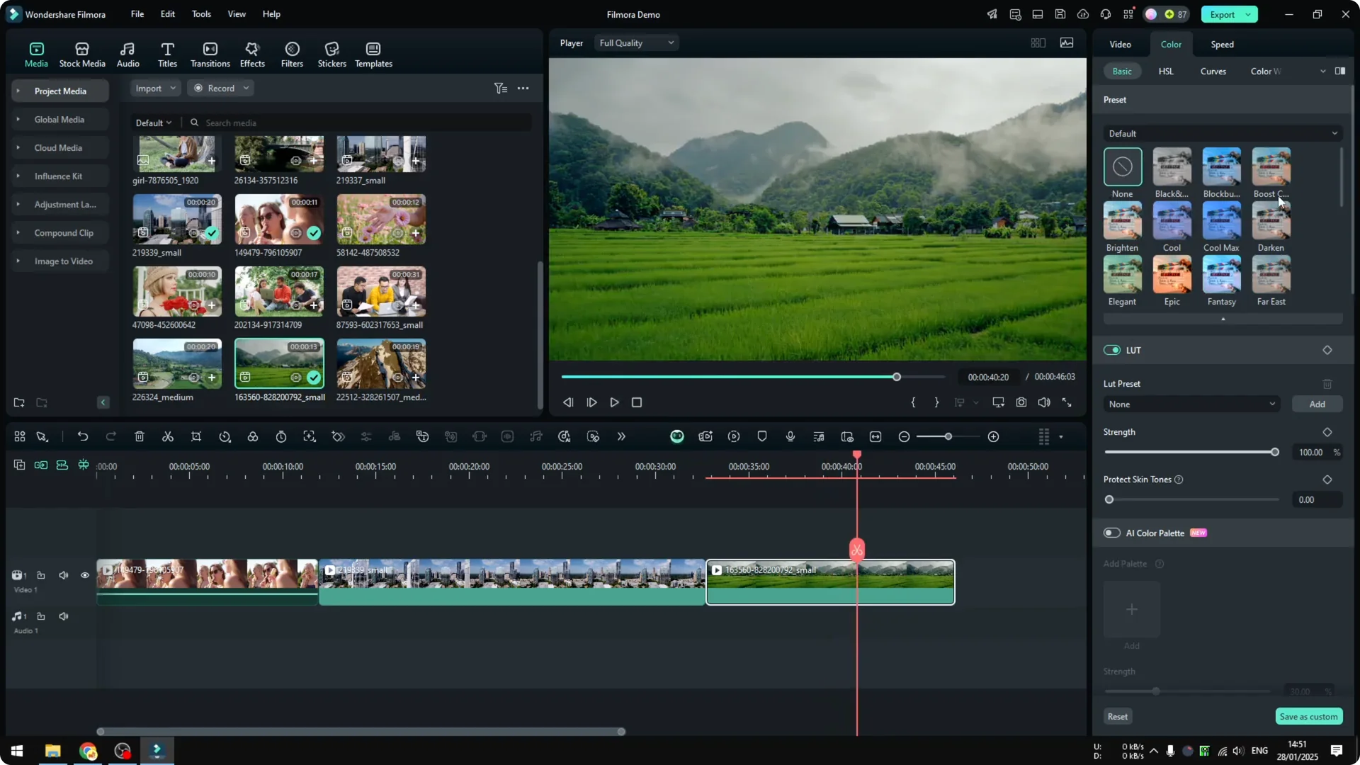How to Color Grading in Filmora Using AI screenshot 4