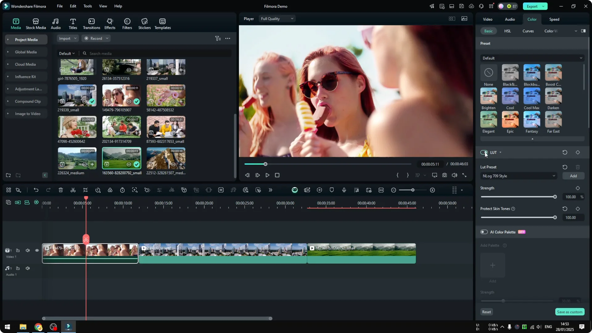 How to Color Grading in Filmora Using AI screenshot 5